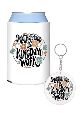 Mother’s day gift Can Cooler Koozie and keychain with matching keychain.